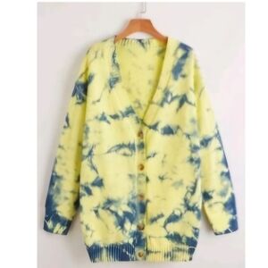 Tye dye cardigan sweater